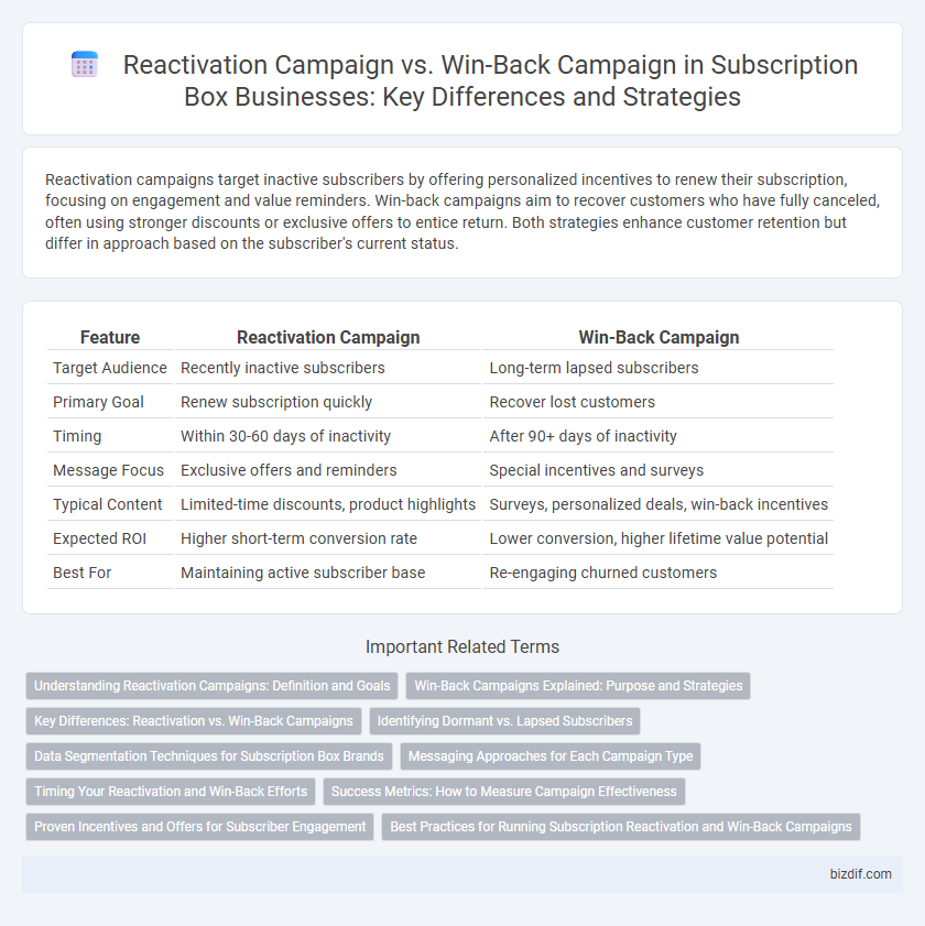 Reactivation Campaign vs. Win-Back Campaign in Subscription Box Businesses: Key Differences and Strategies