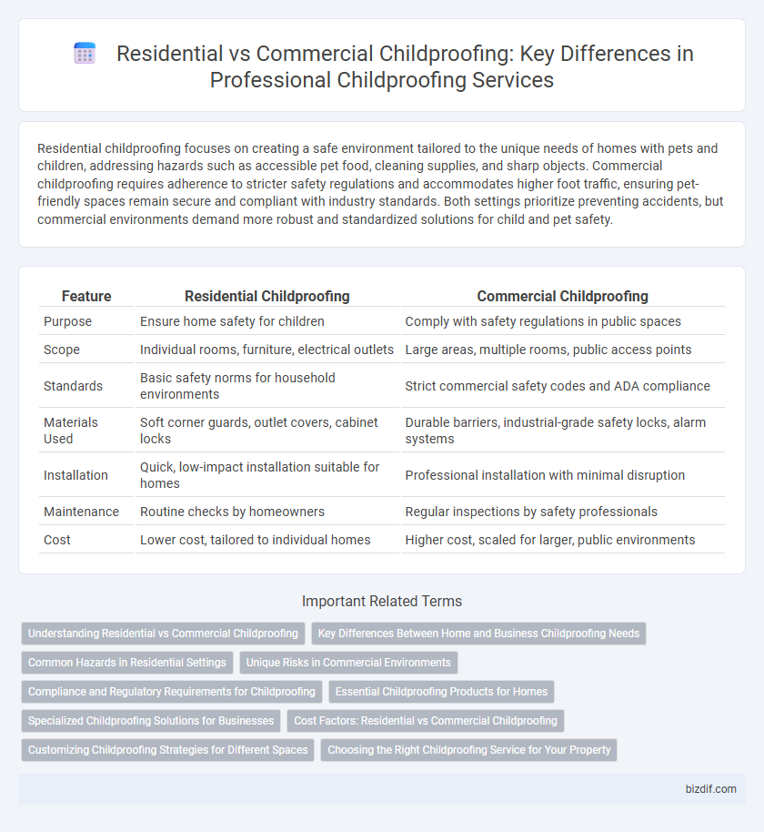 Residential vs Commercial Childproofing: Key Differences in Professional Childproofing Services