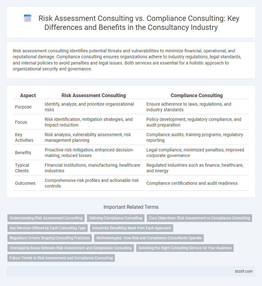 Risk Assessment Consulting vs. Compliance Consulting: Key Differences and Benefits in the Consultancy Industry