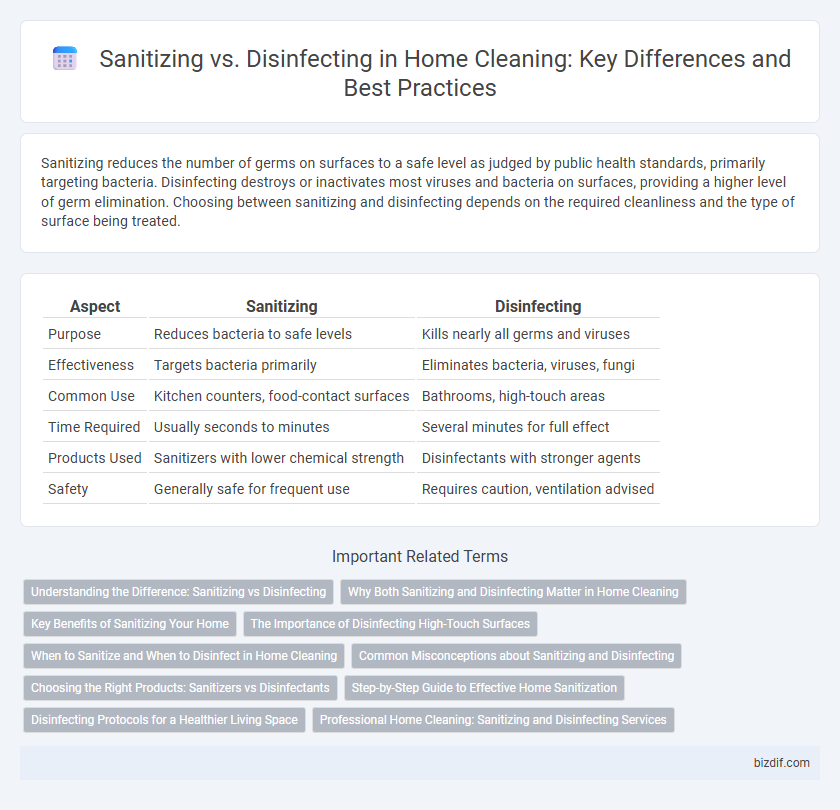 Sanitizing vs. Disinfecting in Home Cleaning: Key Differences and Best Practices