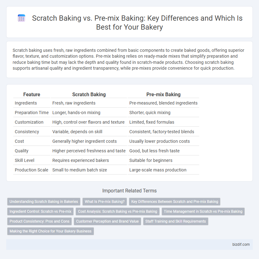 Scratch Baking vs. Pre-mix Baking: Key Differences and Which Is Best for Your Bakery