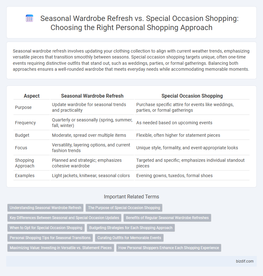 Seasonal Wardrobe Refresh vs. Special Occasion Shopping: Choosing the Right Personal Shopping Approach