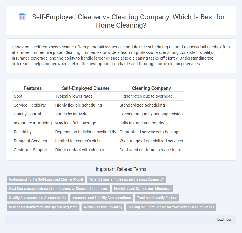 Self-Employed Cleaner vs Cleaning Company: Which Is Best for Home Cleaning?