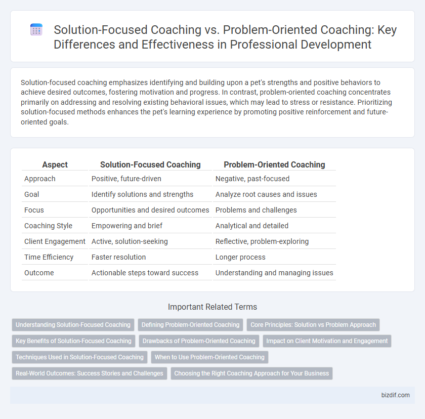 Solution-Focused Coaching vs. Problem-Oriented Coaching: Key Differences and Effectiveness in Professional Development