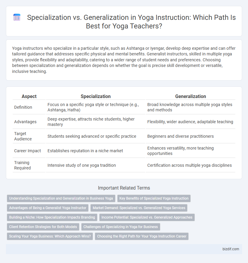 Specialization vs. Generalization in Yoga Instruction: Which Path Is Best for Yoga Teachers?