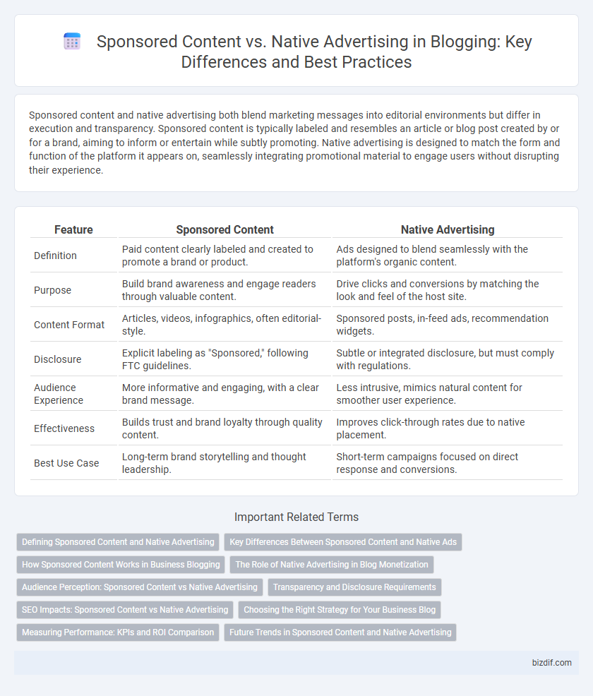 Sponsored Content vs. Native Advertising in Blogging: Key Differences and Best Practices