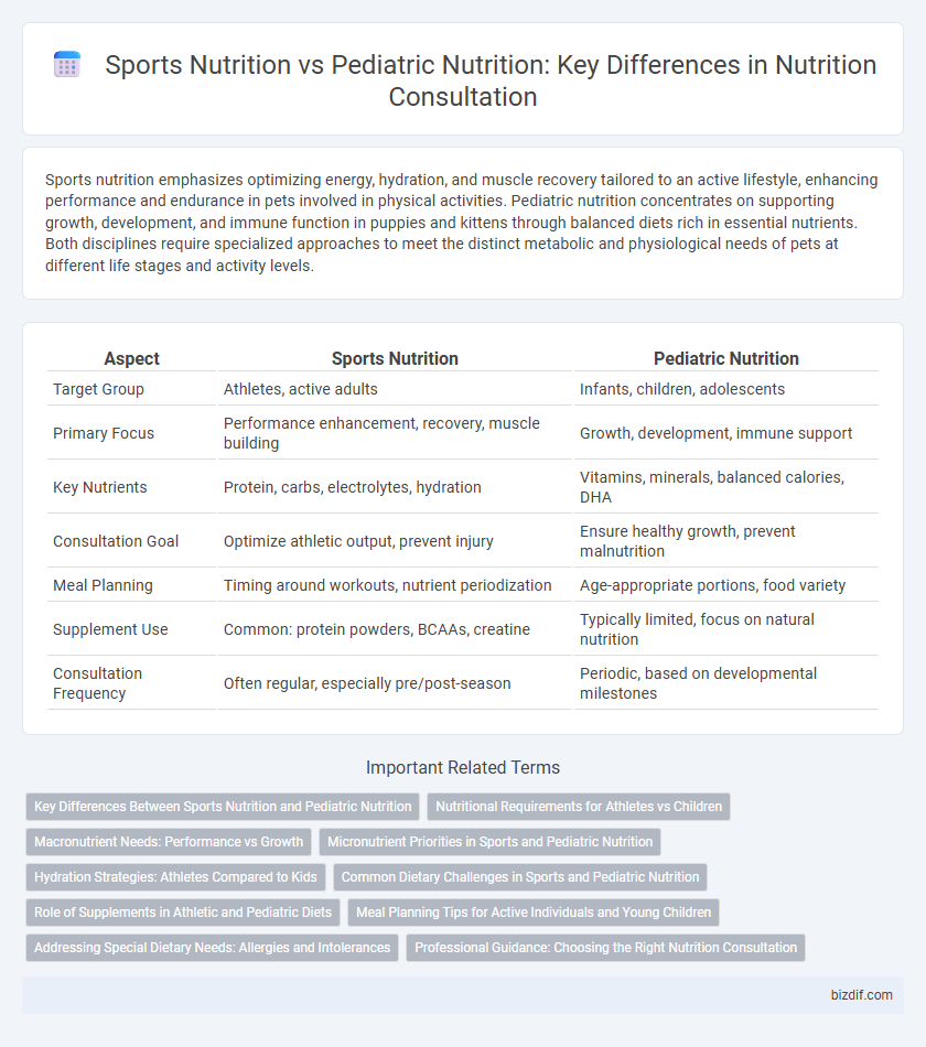 Sports Nutrition vs Pediatric Nutrition: Key Differences in Nutrition Consultation