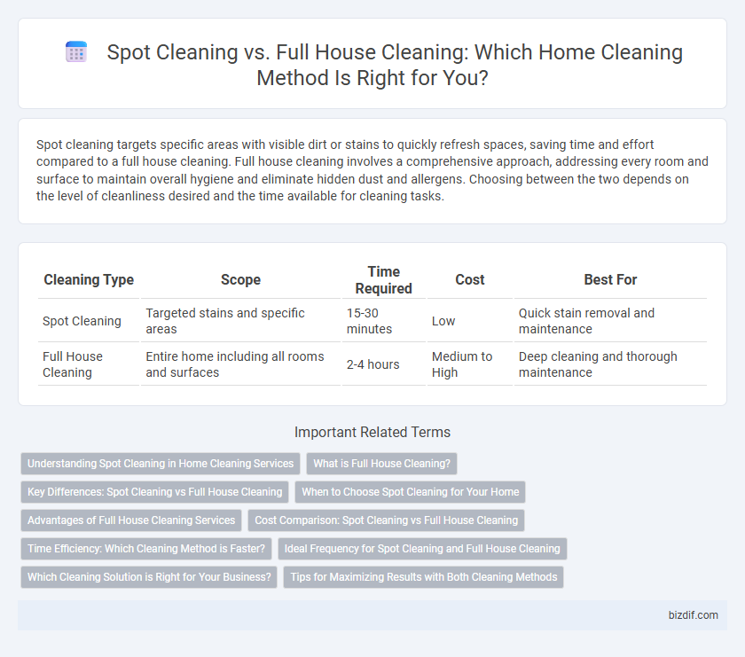 Spot Cleaning vs. Full House Cleaning: Which Home Cleaning Method Is Right for You?