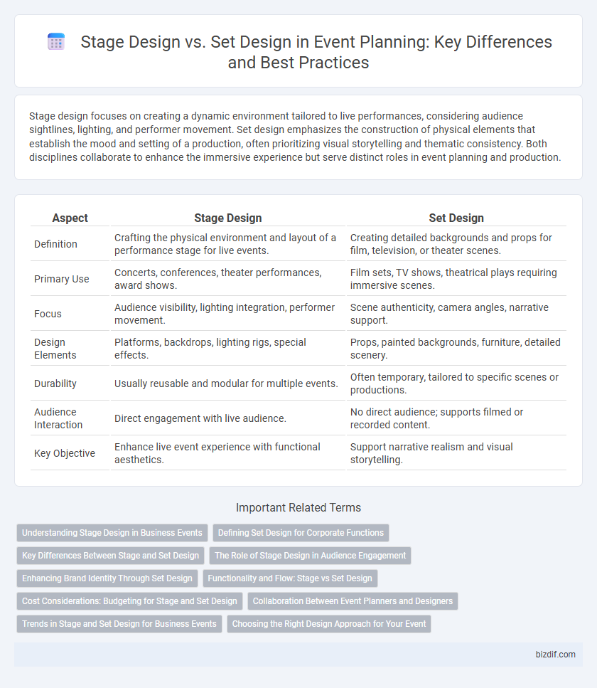 Stage Design vs. Set Design in Event Planning: Key Differences and Best Practices