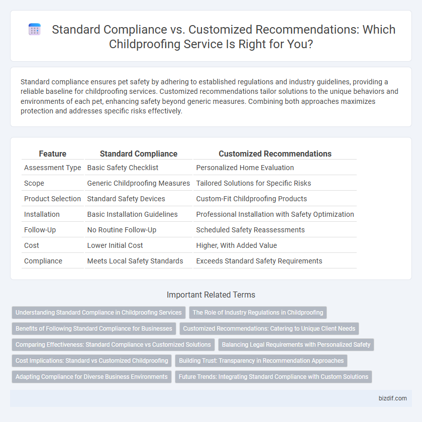 Standard Compliance vs. Customized Recommendations: Which Childproofing Service Is Right for You?