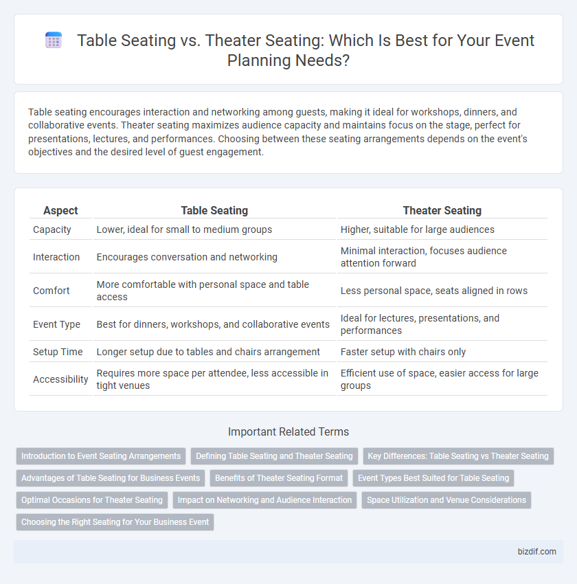 Table Seating vs. Theater Seating: Which Is Best for Your Event Planning Needs?