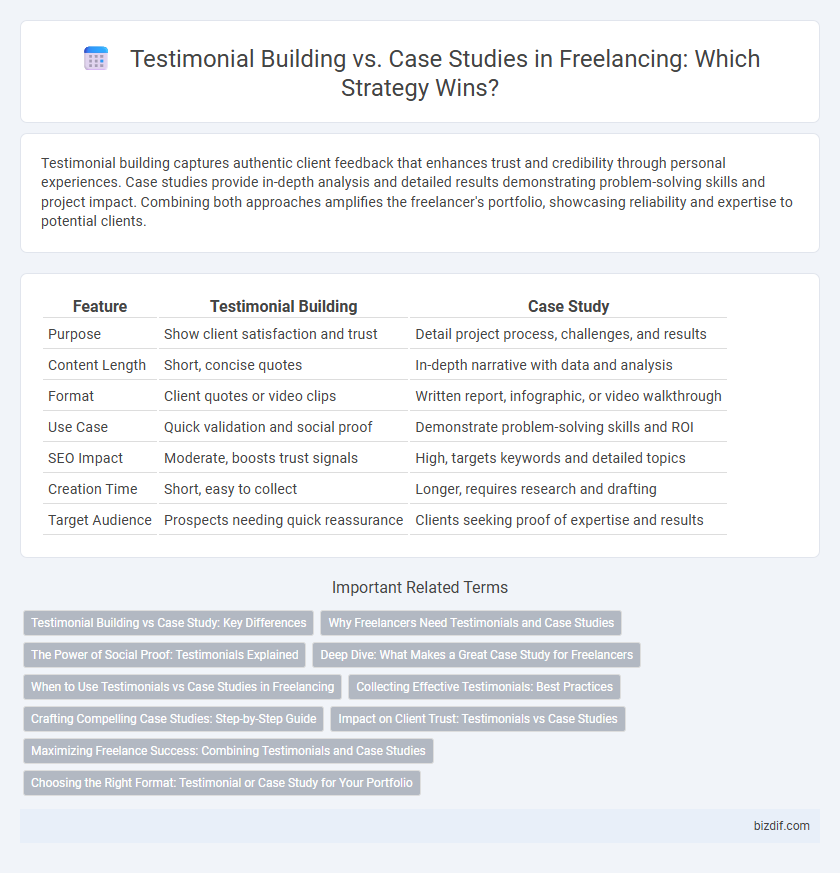 Testimonial Building vs. Case Studies in Freelancing: Which Strategy Wins?