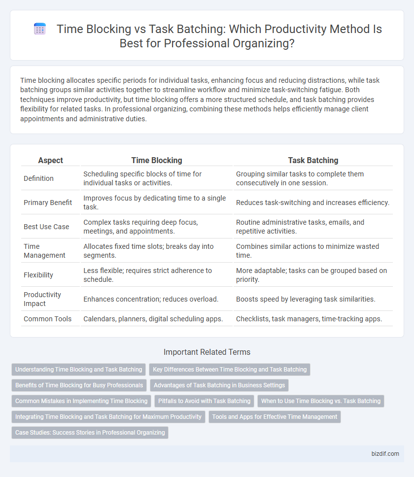 Time Blocking vs Task Batching: Which Productivity Method Is Best for Professional Organizing?