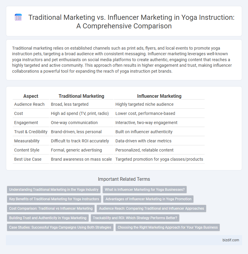 Traditional Marketing vs. Influencer Marketing in Yoga Instruction: A Comprehensive Comparison