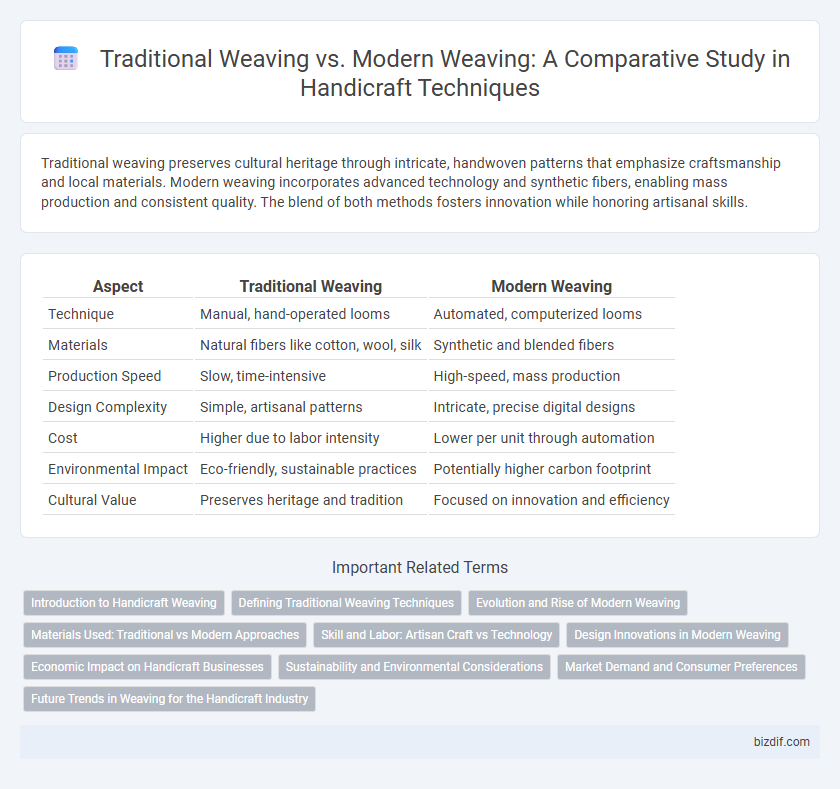 Traditional Weaving vs. Modern Weaving: A Comparative Study in Handicraft Techniques