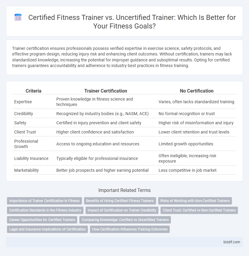 Certified Fitness Trainer vs. Uncertified Trainer: Which Is Better for Your Fitness Goals?