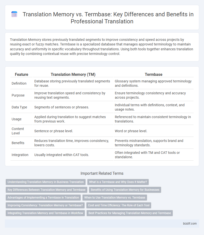 Translation Memory vs. Termbase: Key Differences and Benefits in Professional Translation