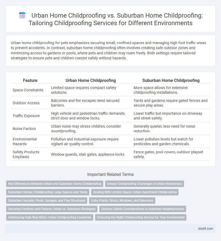 Urban Home Childproofing vs. Suburban Home Childproofing: Tailoring Childproofing Services for Different Environments