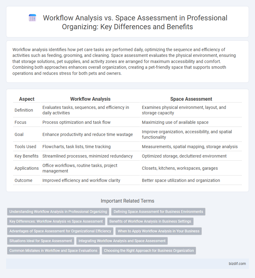 Workflow Analysis vs. Space Assessment in Professional Organizing: Key Differences and Benefits