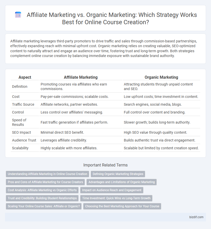 Affiliate Marketing vs. Organic Marketing: Which Strategy Works Best for Online Course Creation?