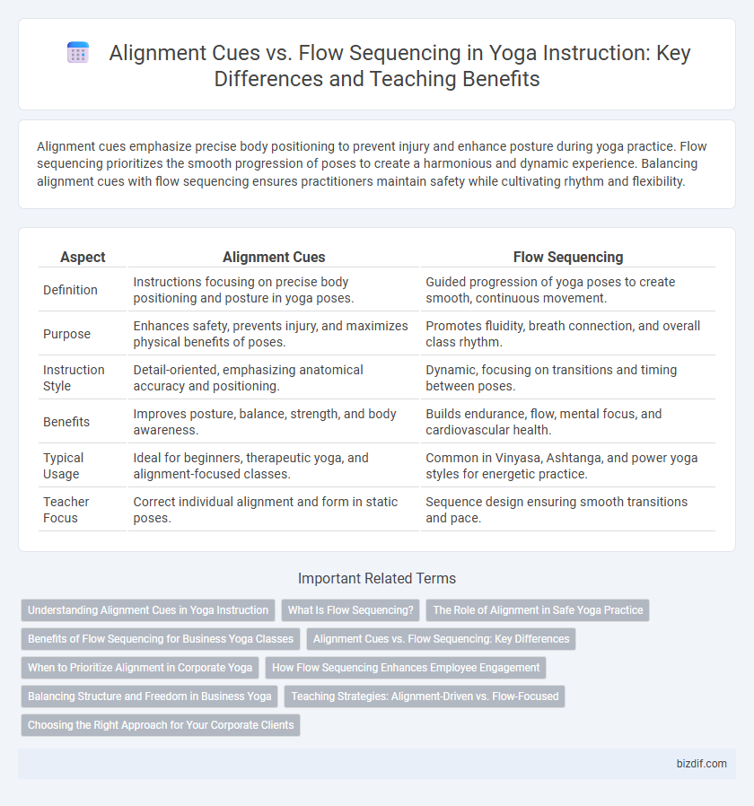 Alignment Cues vs. Flow Sequencing in Yoga Instruction: Key Differences and Teaching Benefits