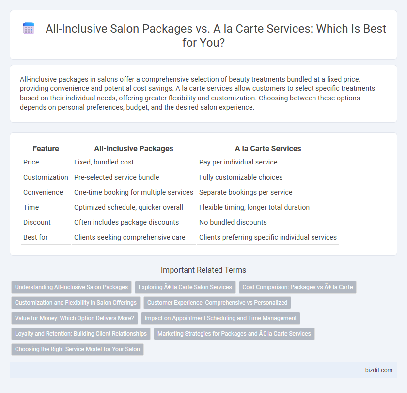 All-Inclusive Salon Packages vs. A la Carte Services: Which Is Best for You?