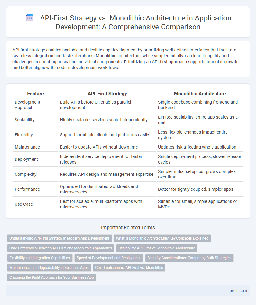 API-First Strategy vs. Monolithic Architecture in Application Development: A Comprehensive Comparison