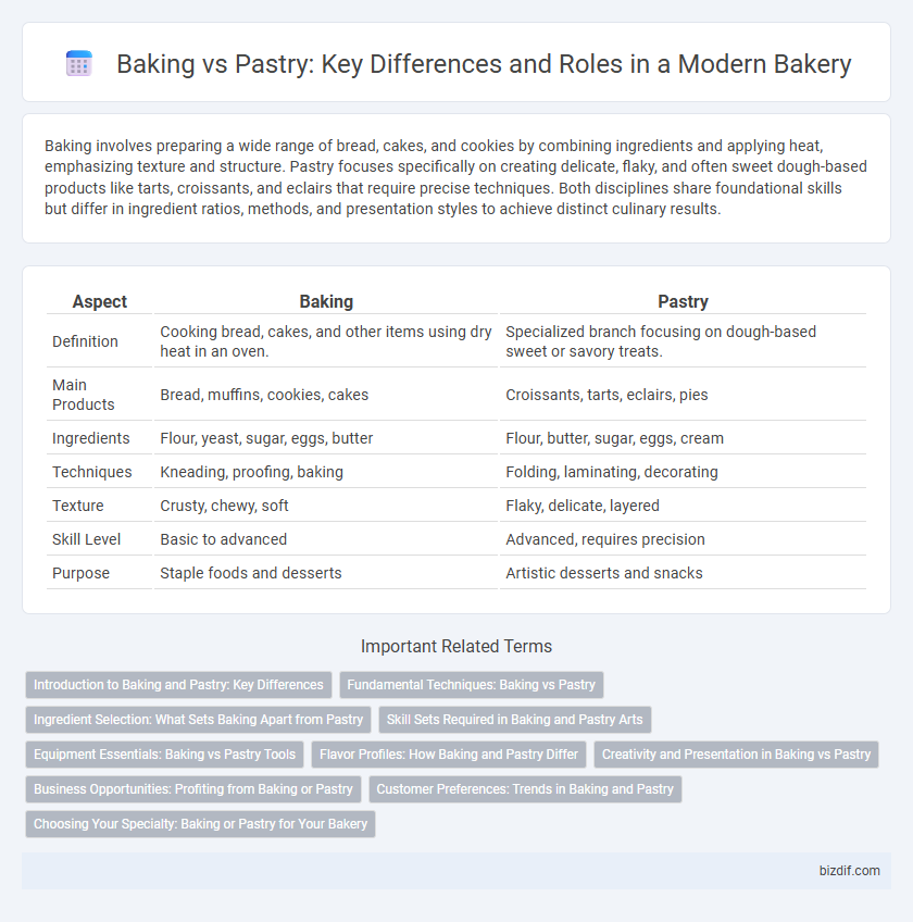 Baking vs Pastry: Key Differences and Roles in a Modern Bakery
