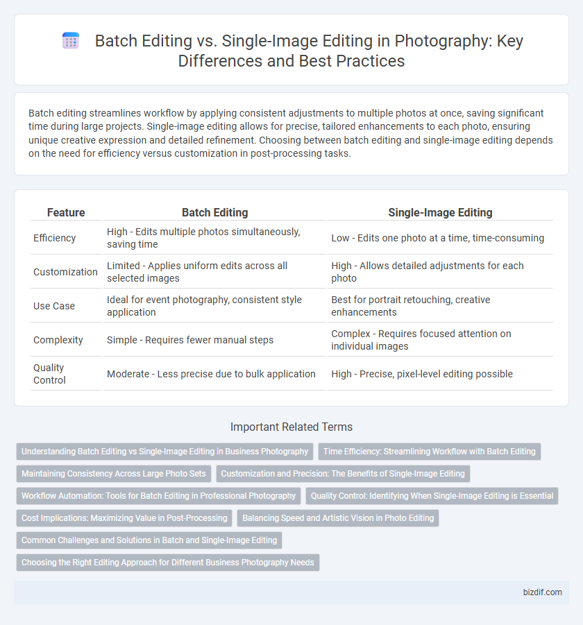 Batch Editing vs. Single-Image Editing in Photography: Key Differences and Best Practices
