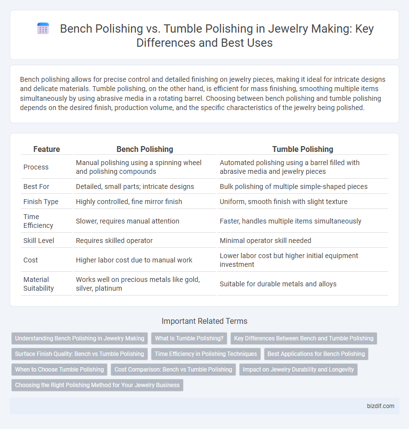 Bench Polishing vs. Tumble Polishing in Jewelry Making: Key Differences and Best Uses