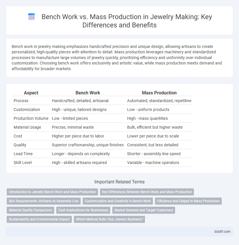 Bench Work vs. Mass Production in Jewelry Making: Key Differences and Benefits