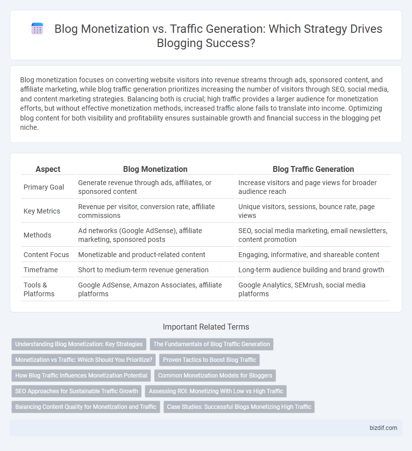 Blog Monetization vs. Traffic Generation: Which Strategy Drives Blogging Success?