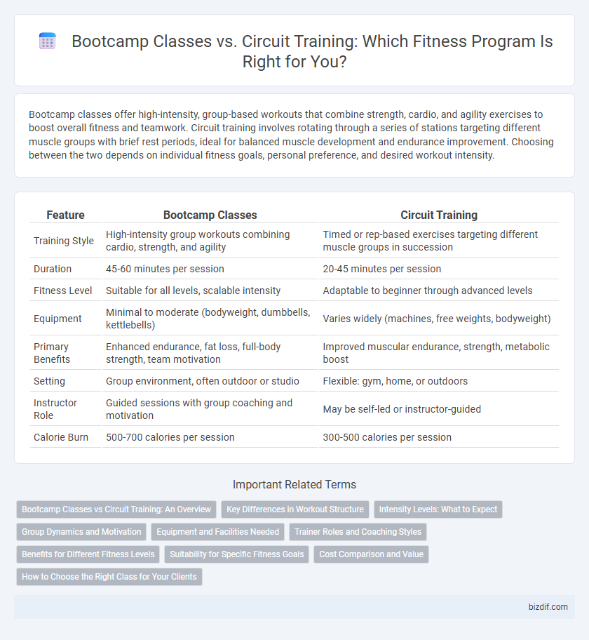 Bootcamp Classes vs. Circuit Training: Which Fitness Program Is Right for You?