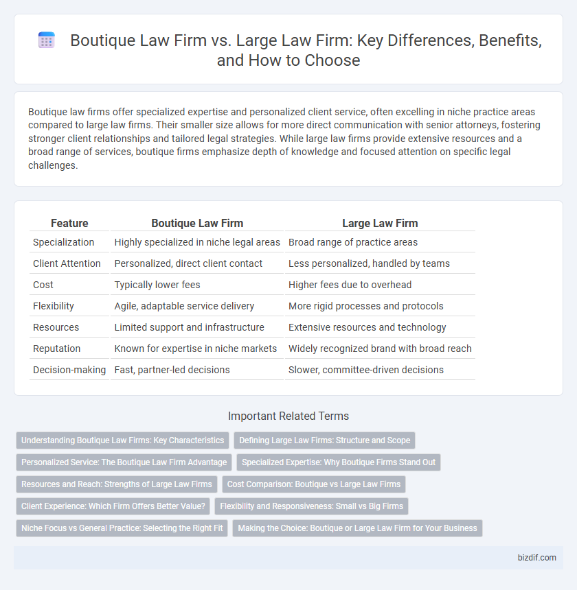 Boutique Law Firm vs. Large Law Firm: Key Differences, Benefits, and How to Choose