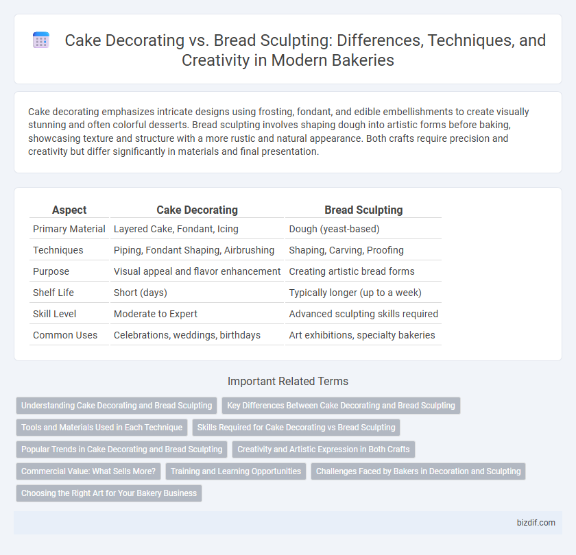 Cake Decorating vs. Bread Sculpting: Differences, Techniques, and Creativity in Modern Bakeries