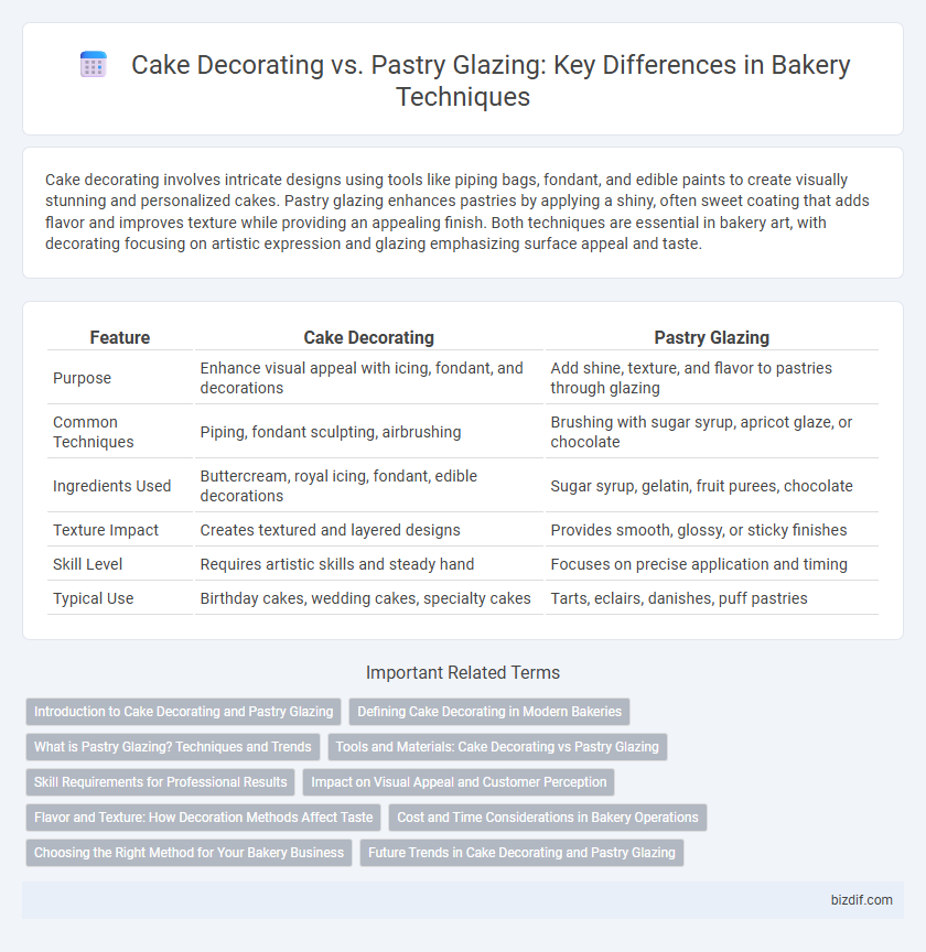 Cake Decorating vs. Pastry Glazing: Key Differences in Bakery Techniques