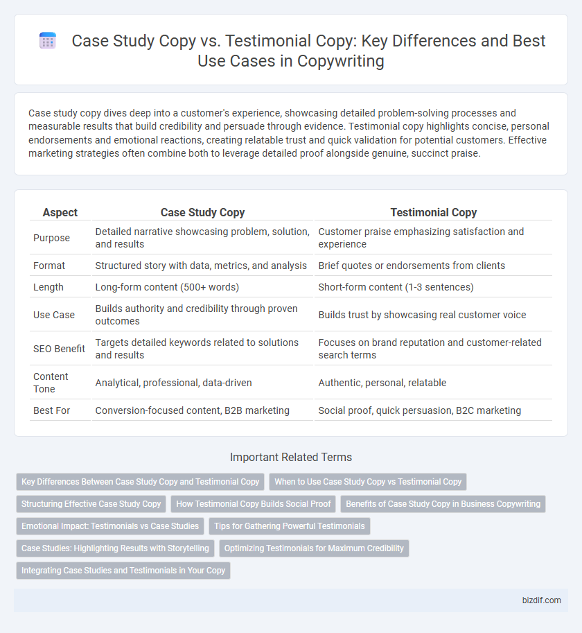 Case Study Copy vs. Testimonial Copy: Key Differences and Best Use Cases in Copywriting