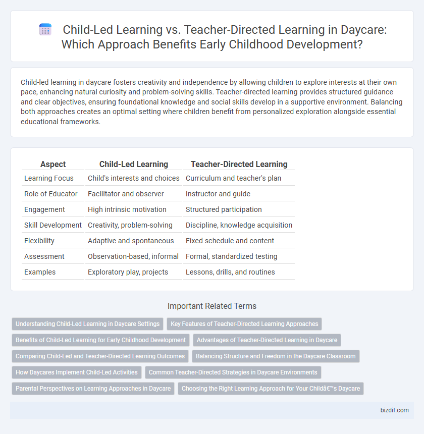 Child-Led Learning vs. Teacher-Directed Learning in Daycare: Which Approach Benefits Early Childhood Development?