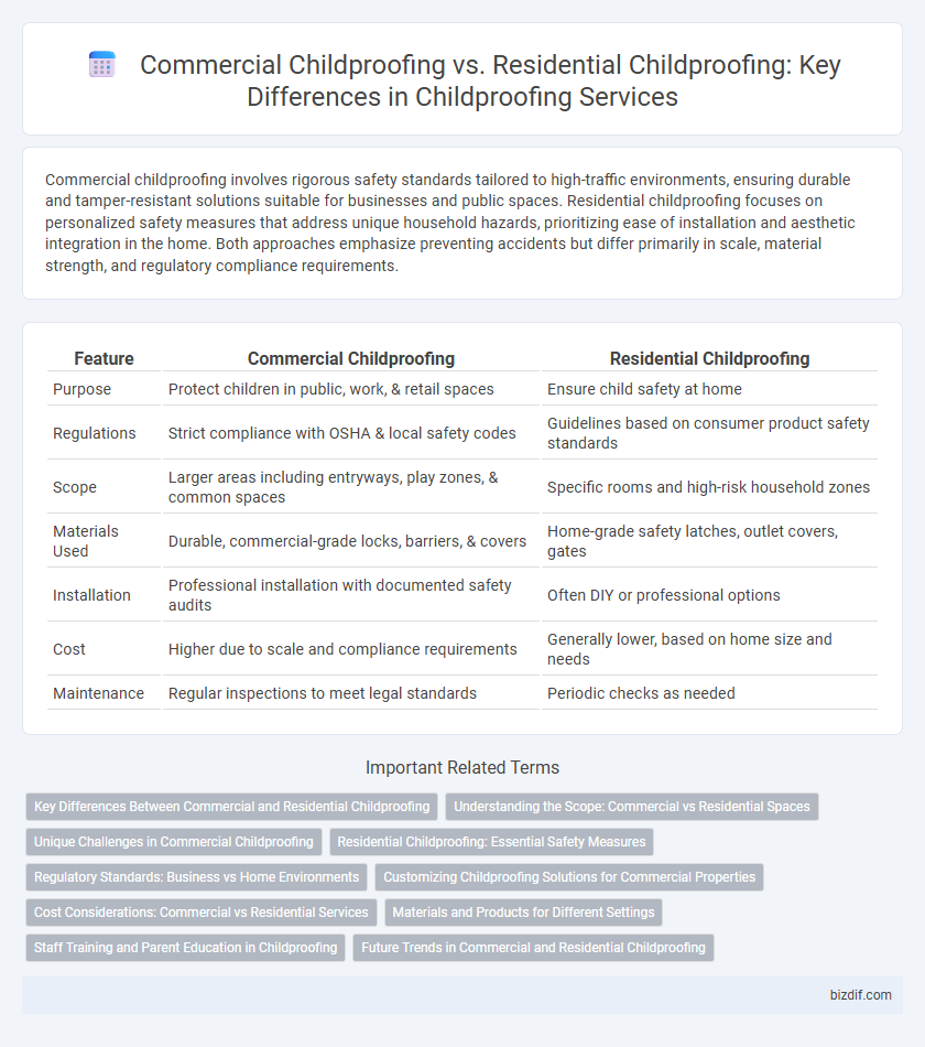 Commercial Childproofing vs. Residential Childproofing: Key Differences in Childproofing Services