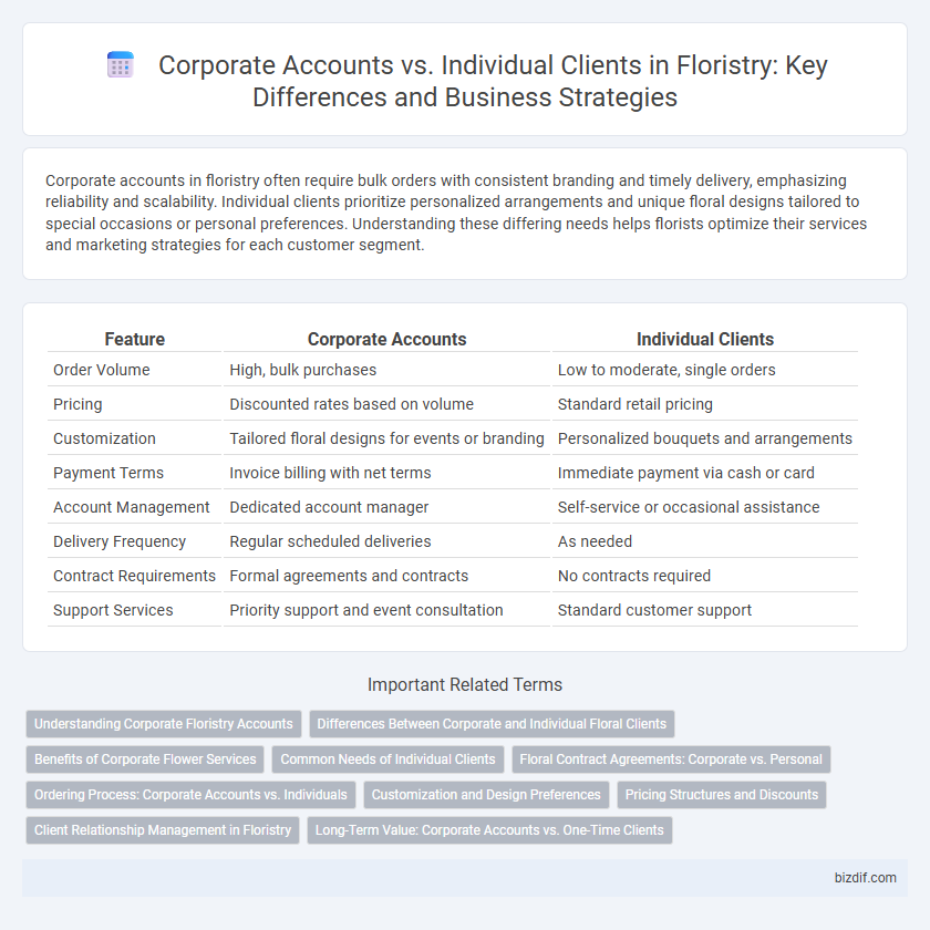 Corporate Accounts vs. Individual Clients in Floristry: Key Differences and Business Strategies
