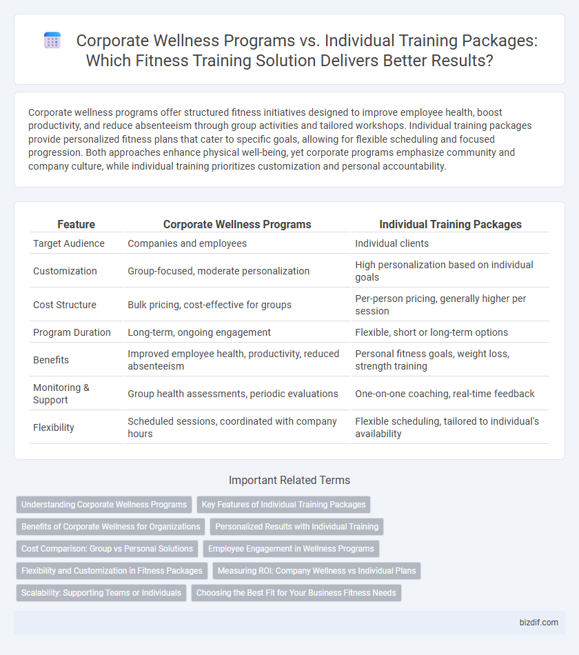 Corporate Wellness Programs vs. Individual Training Packages: Which Fitness Training Solution Delivers Better Results?