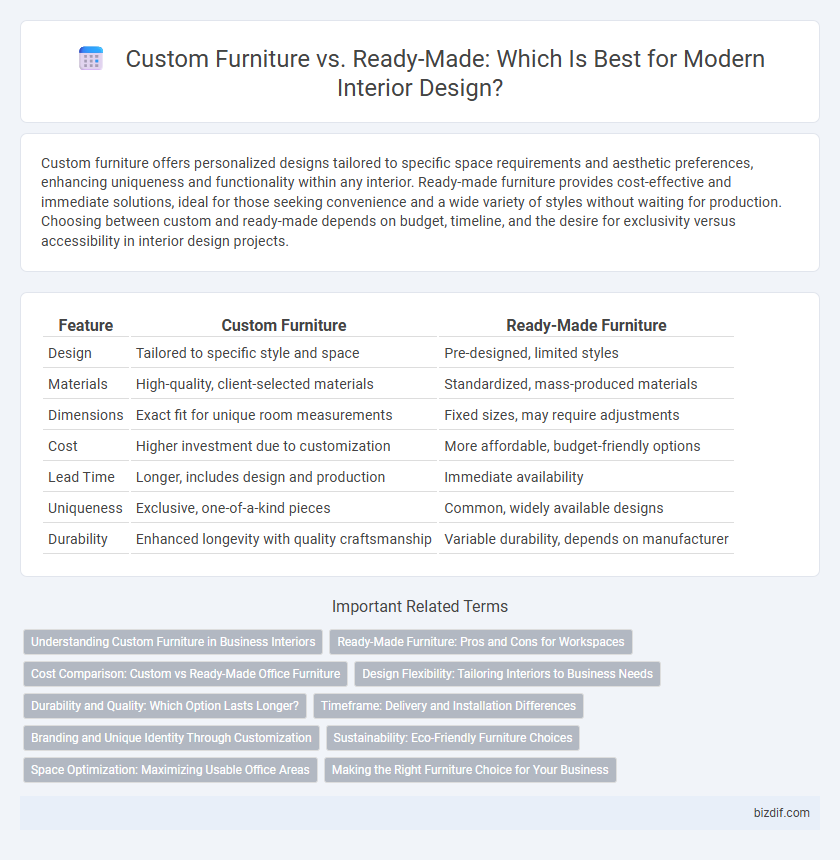 Custom Furniture vs. Ready-Made: Which Is Best for Modern Interior Design?