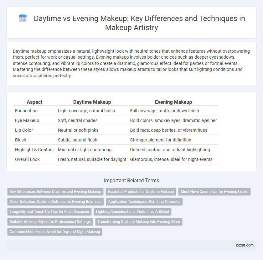 Daytime vs Evening Makeup: Key Differences and Techniques in Makeup Artistry