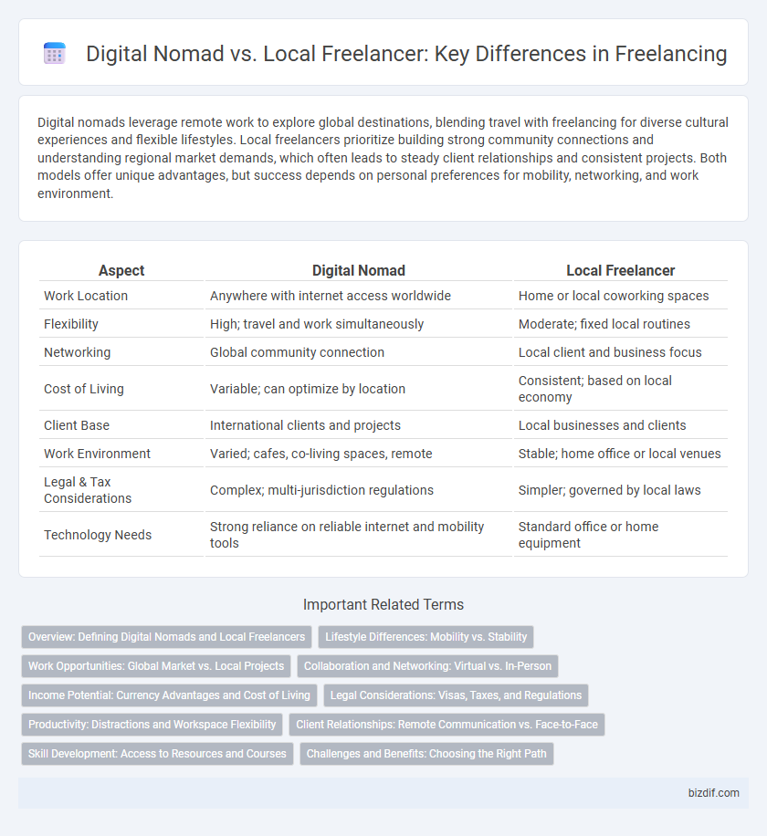 Digital Nomad vs. Local Freelancer: Key Differences in Freelancing