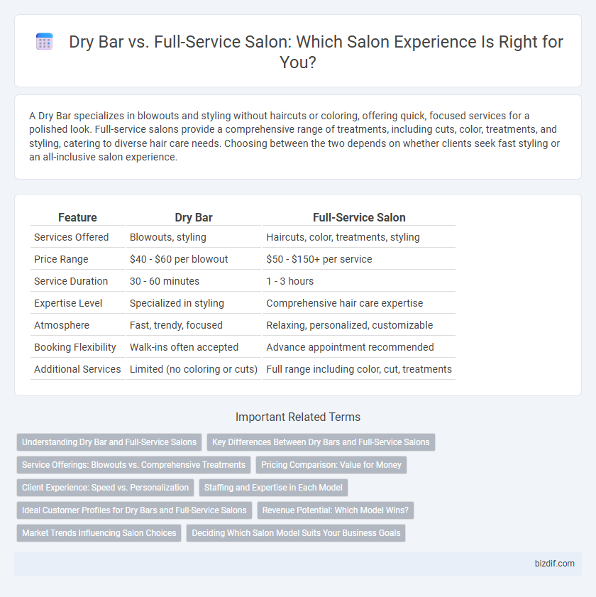 Dry Bar vs. Full-Service Salon: Which Salon Experience Is Right for You?