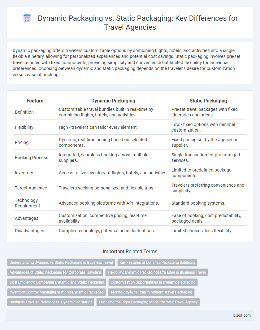 Dynamic Packaging vs. Static Packaging: Key Differences for Travel Agencies