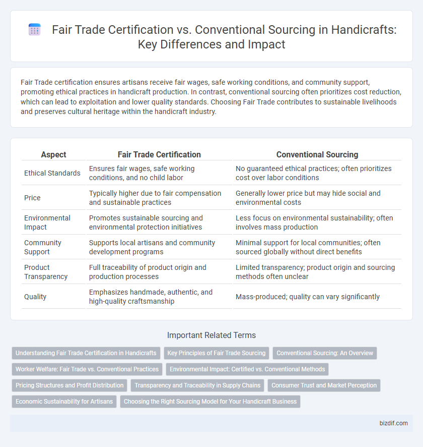 Fair Trade Certification vs. Conventional Sourcing in Handicrafts: Key Differences and Impact