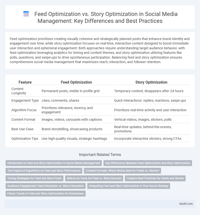 Feed Optimization vs. Story Optimization in Social Media Management: Key Differences and Best Practices