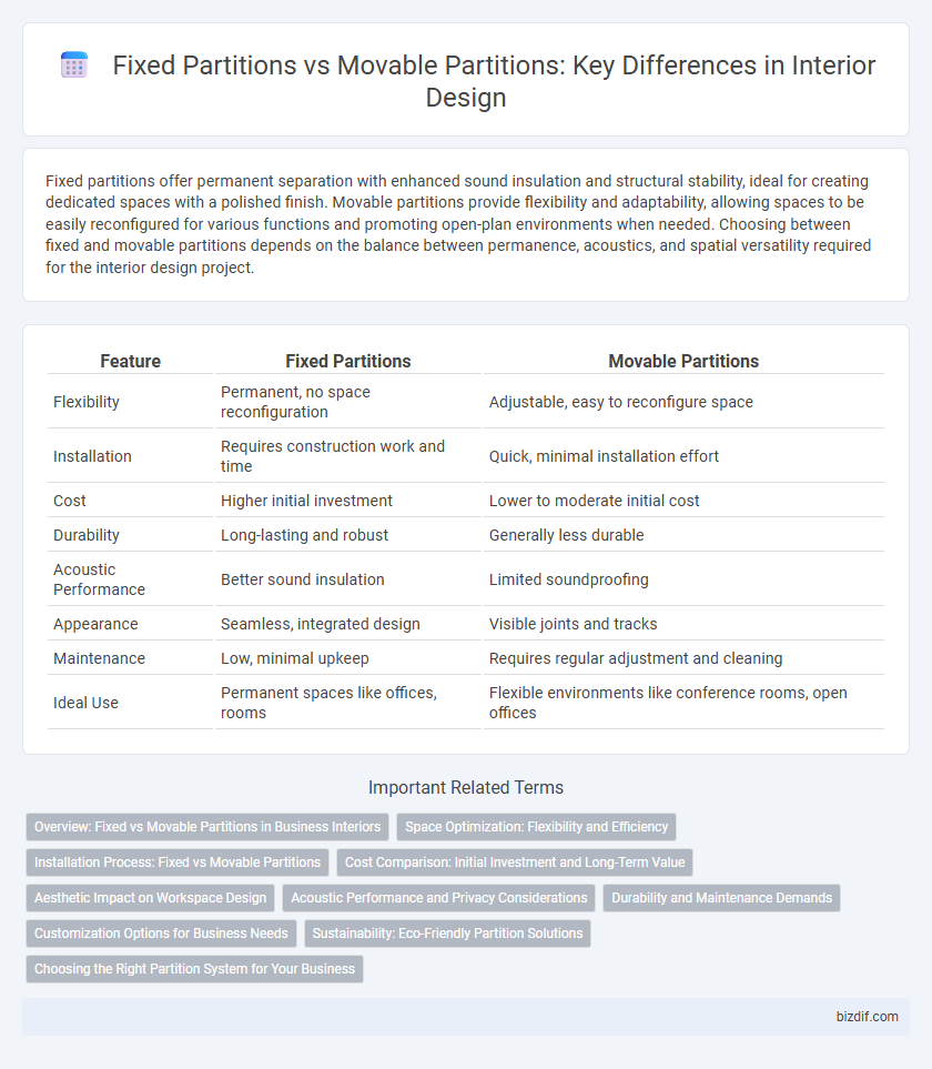 Fixed Partitions vs Movable Partitions: Key Differences in Interior Design