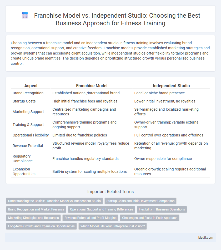 Franchise Model vs. Independent Studio: Choosing the Best Business Approach for Fitness Training